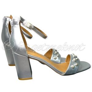 silver heels size 12